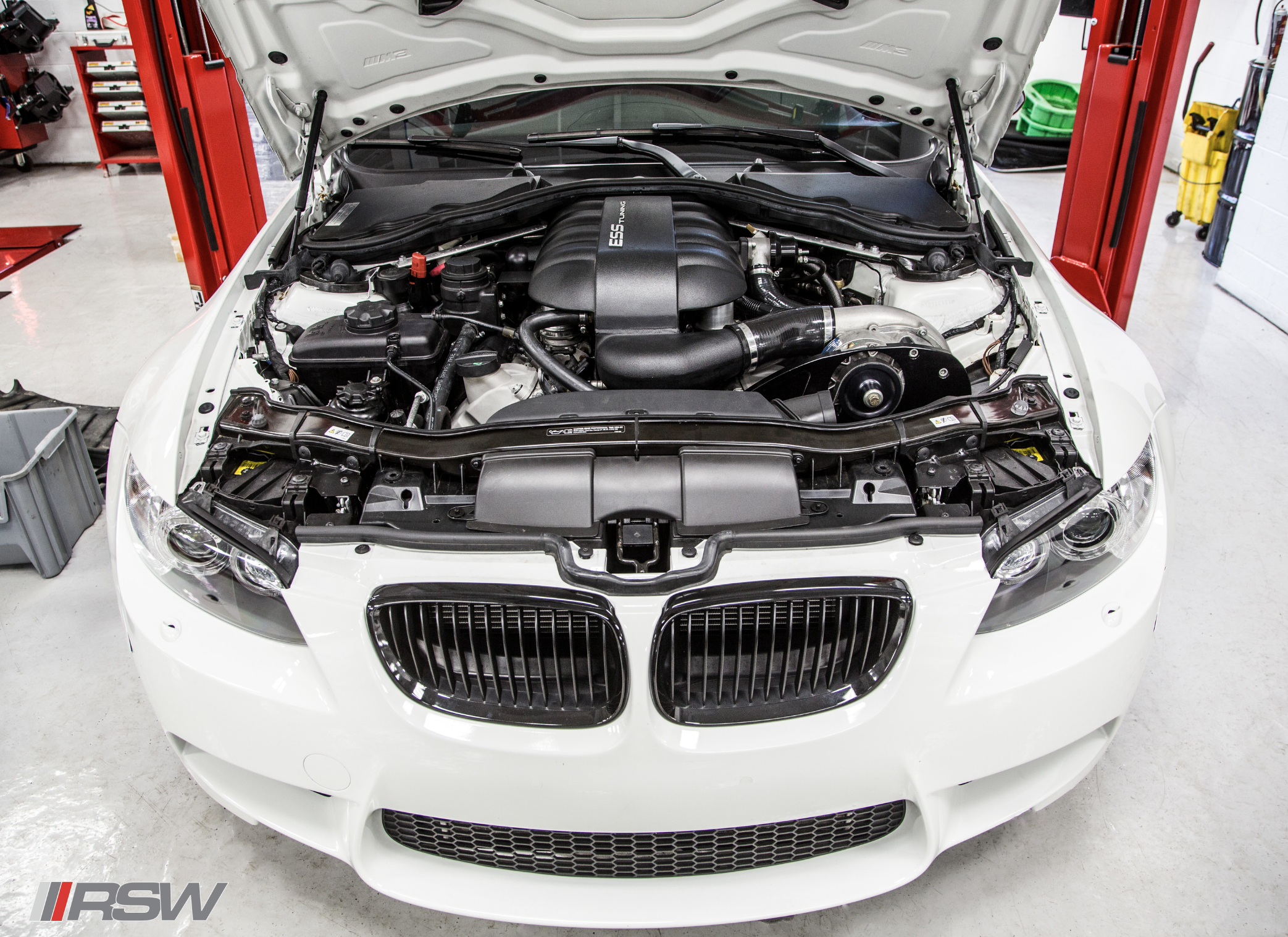 RSW Euro BMW Engine with the hood popped up