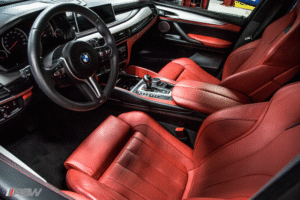 BMW X5 interior red