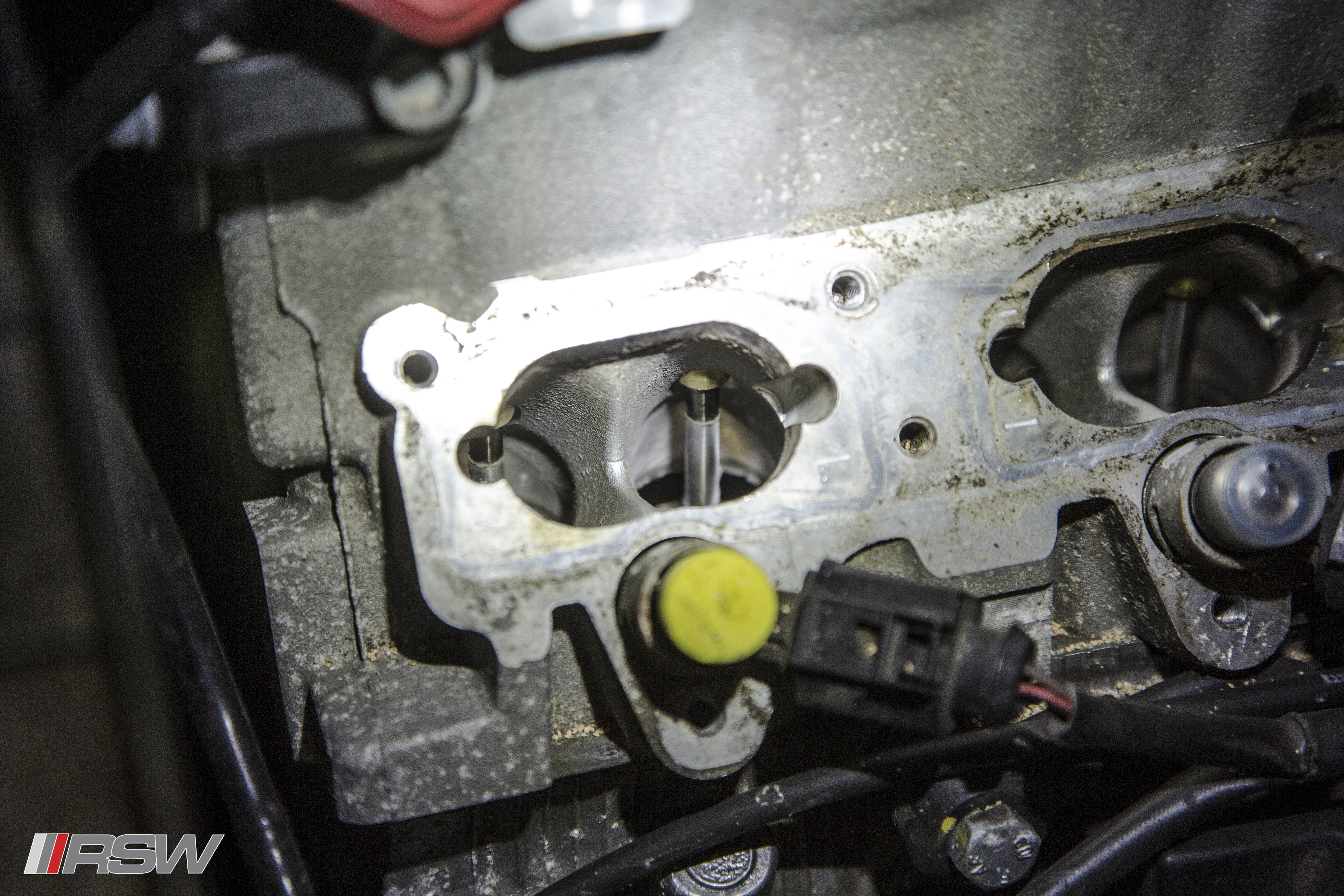 Carbon buildup in engine intake ports at RSW Euro