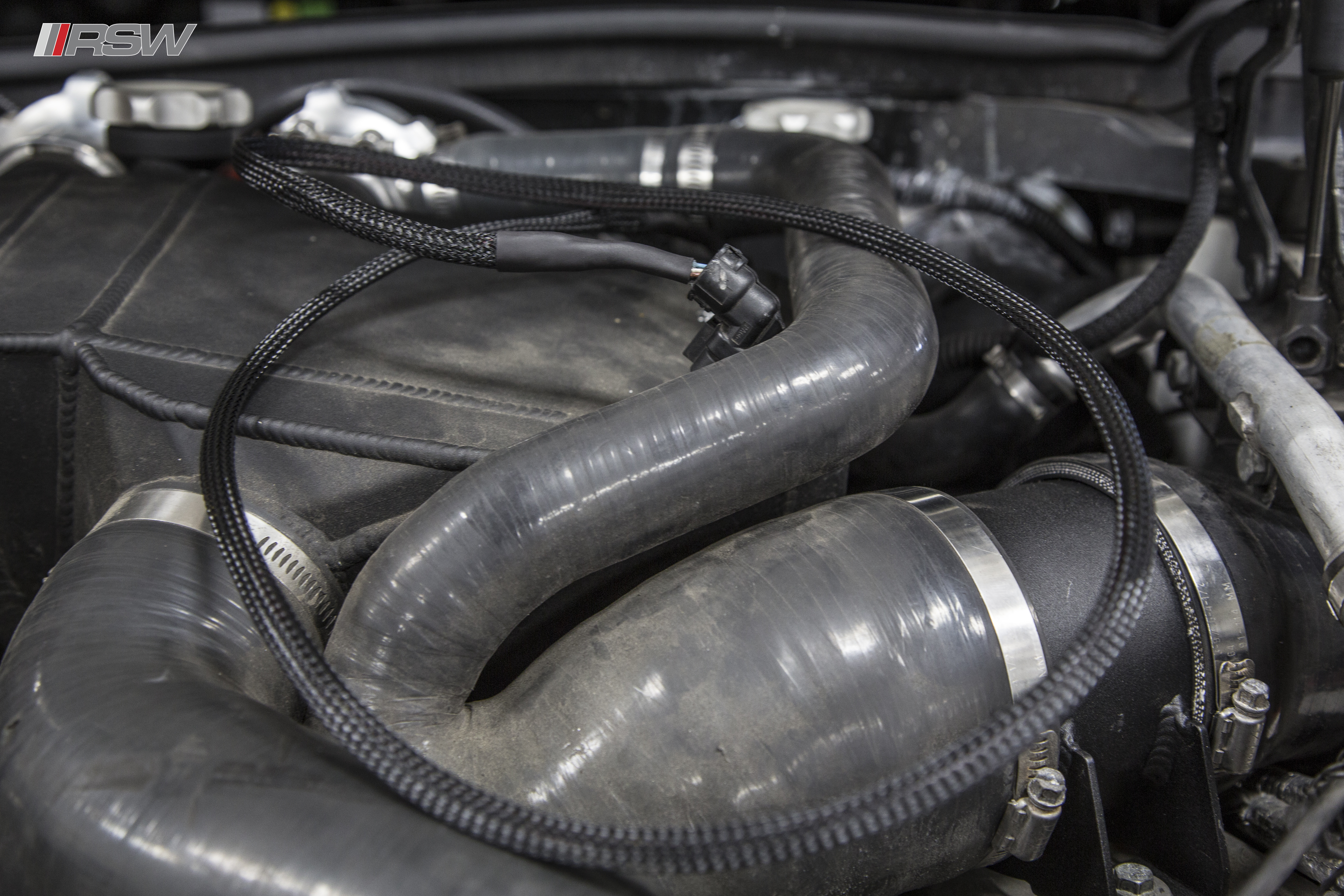 Engine intake ports and injectors during service at RSW Euro