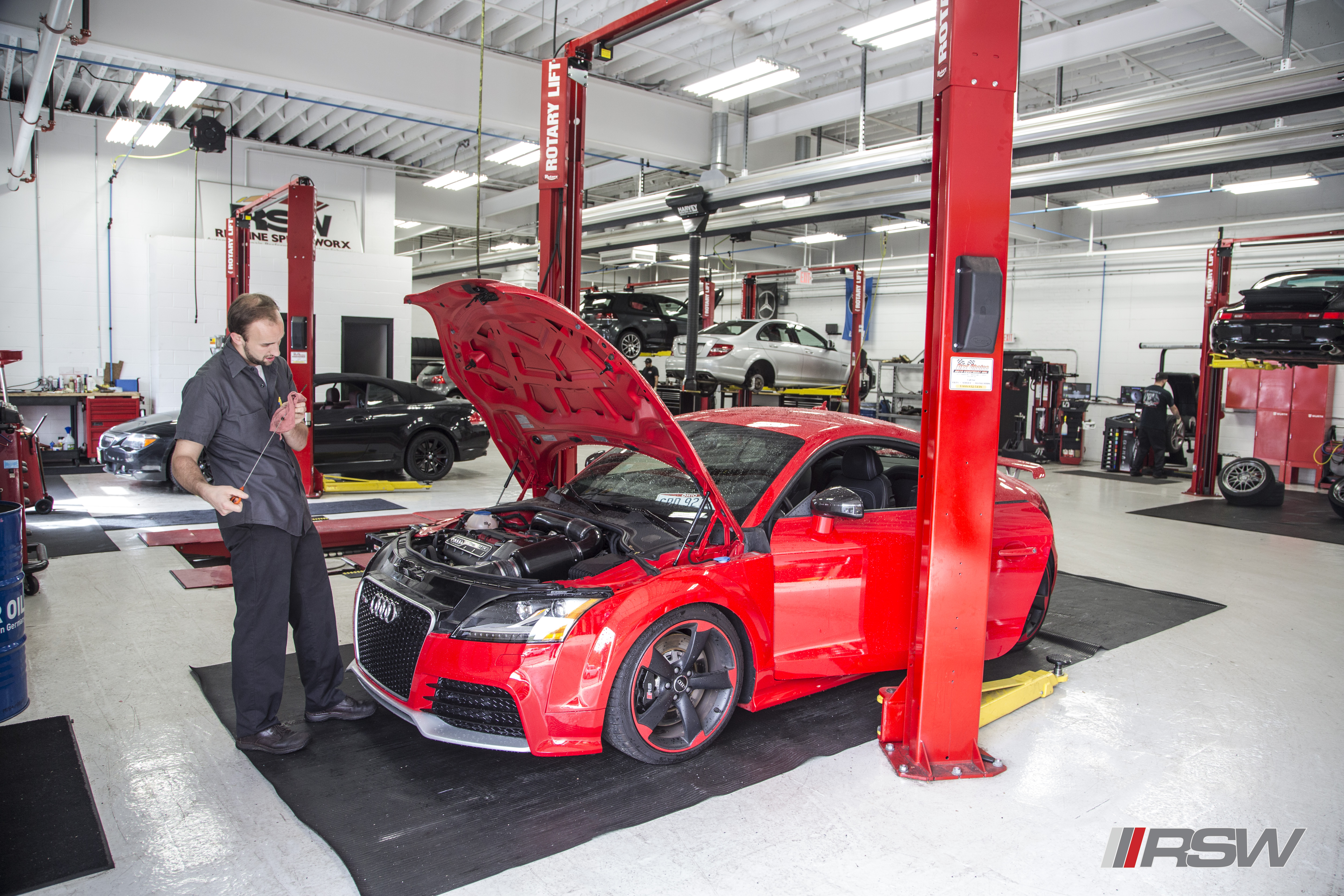 Audi TT RS in the RSW Euro shop