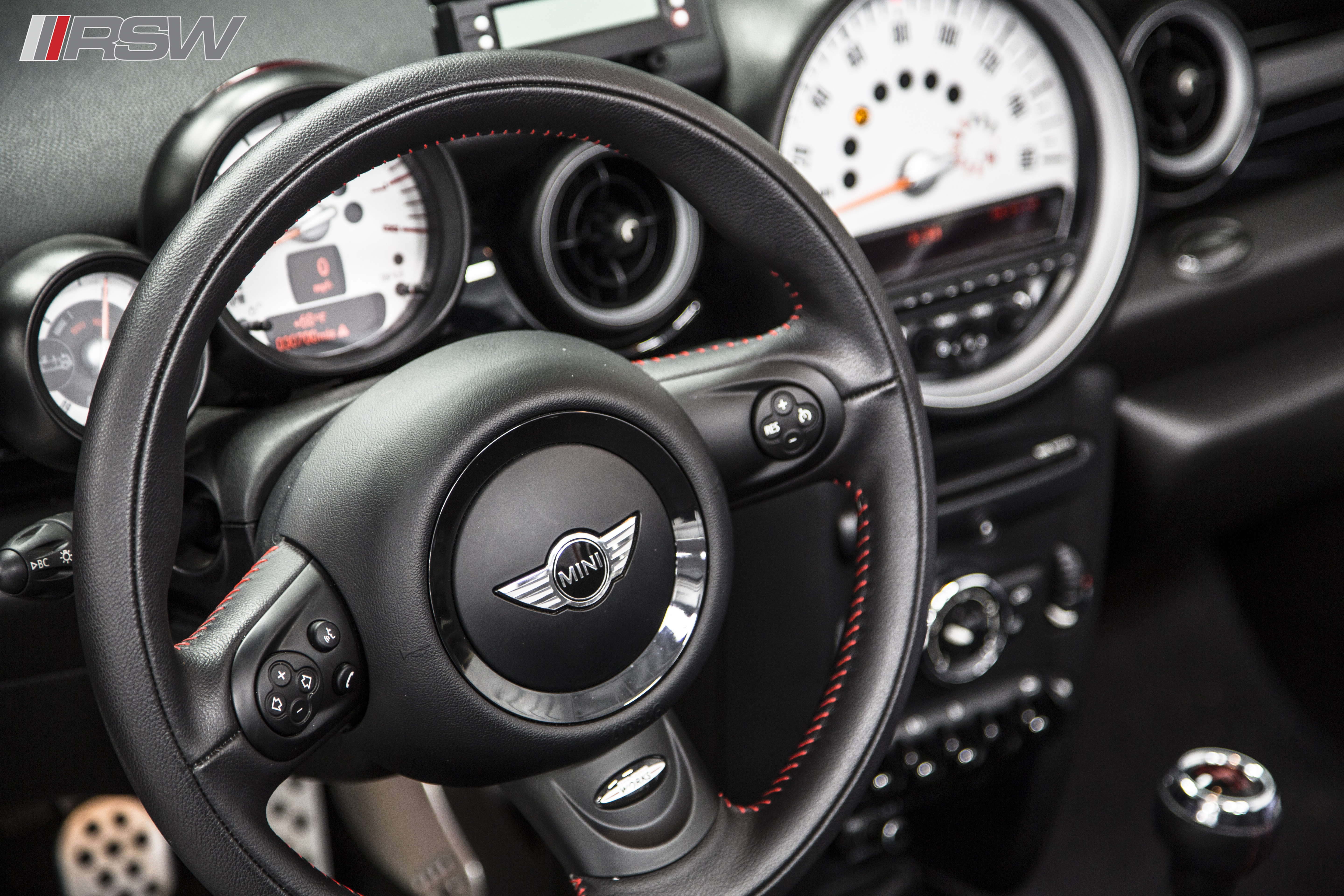 John Cooper Works MINI steering wheel in the shop