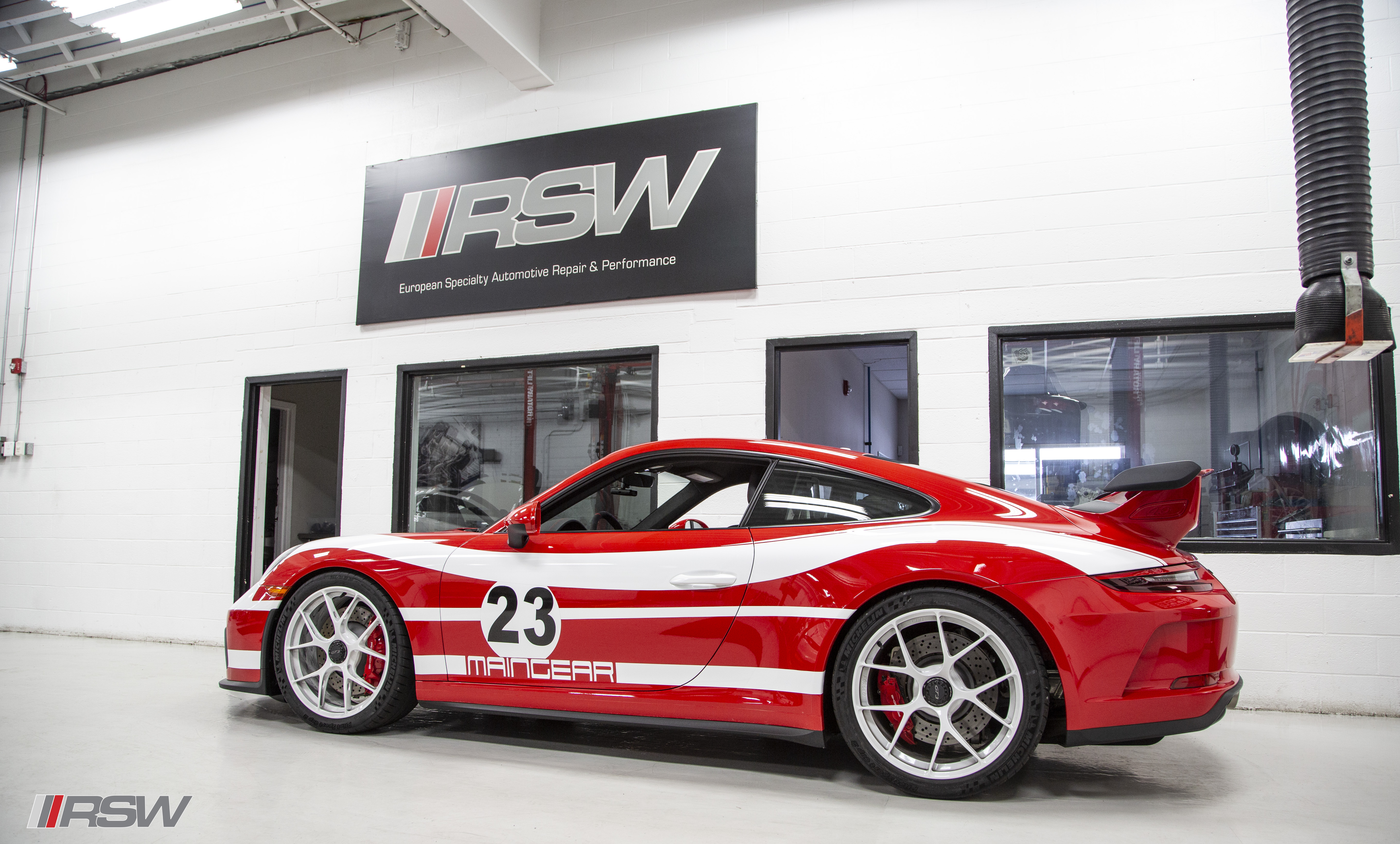 Porsche 911 GT3 at the RSW Euro shop in Green Brook